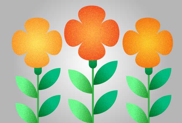 イラストレーターで作る簡単な花シリーズ。今回は簡単な花でもより印象のでる加工をして、ワンランク上の花を作ってみましょう。