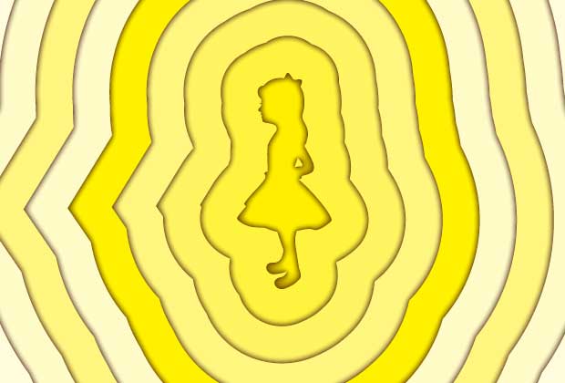 切り絵風イラスト